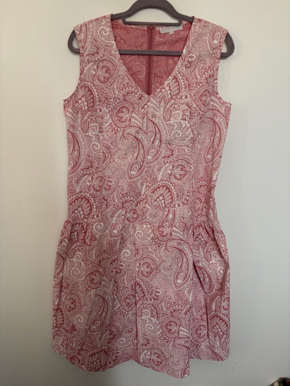 COMRAGS Cotton Paisley Shift Dress - Size Medium